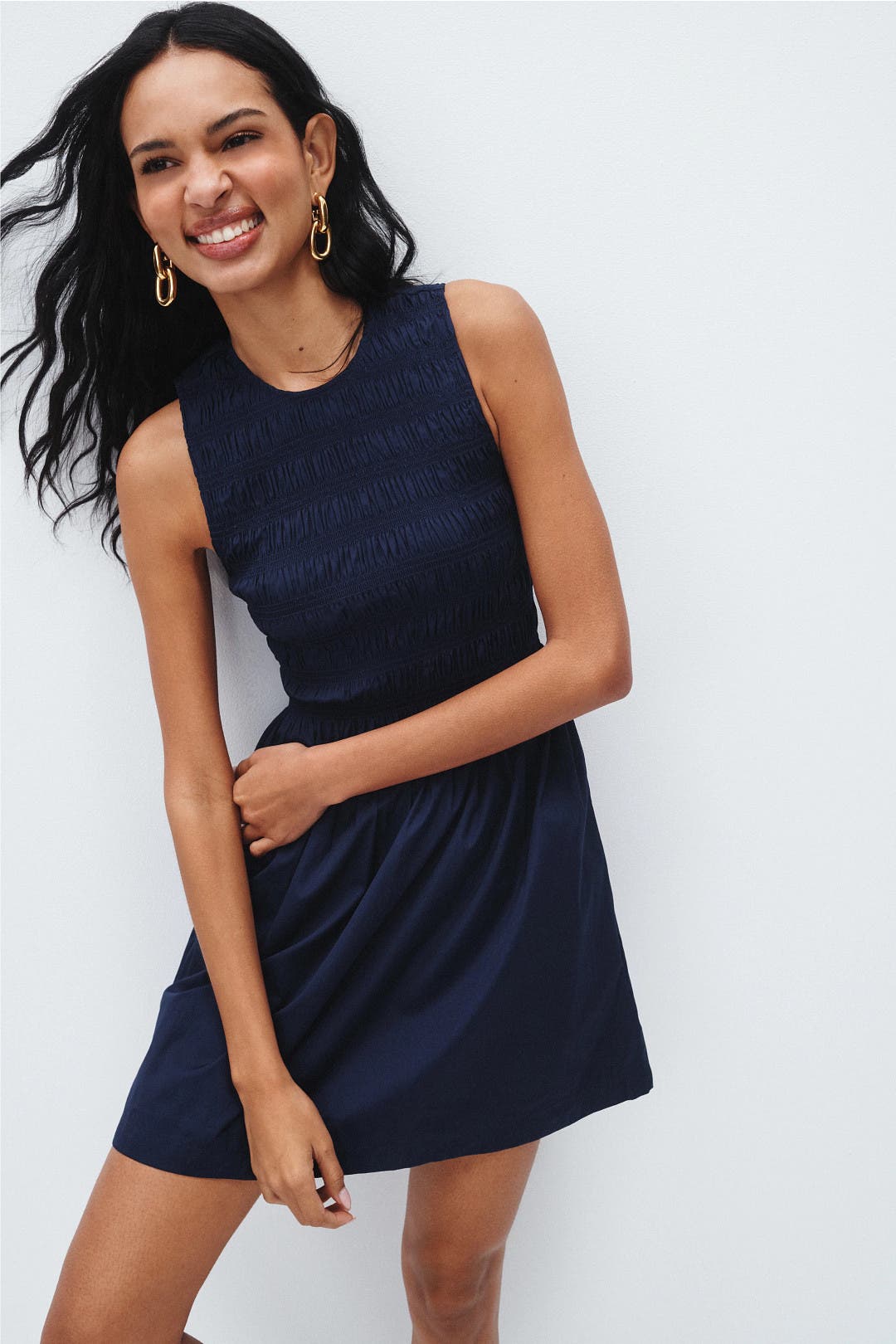 Selena Smocked Mini Dress by Madewell | Rent the Runway