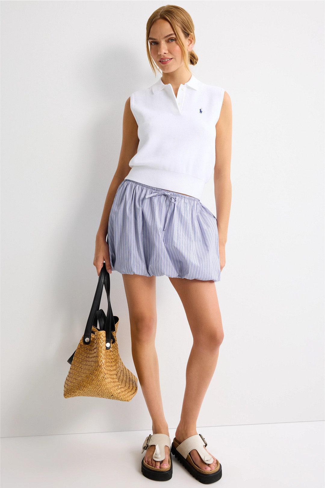 Stripe Bubble Skirt by Onia 3