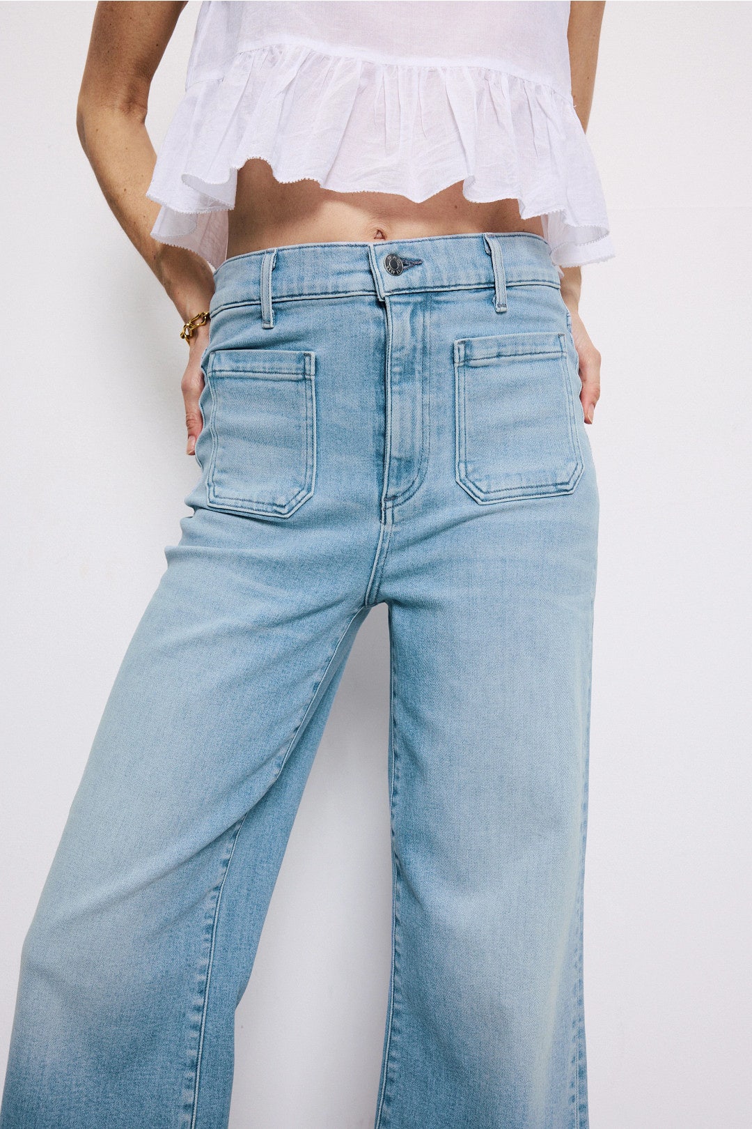 Virginia Wide Leg Ankle Jeans by LE JEAN 3