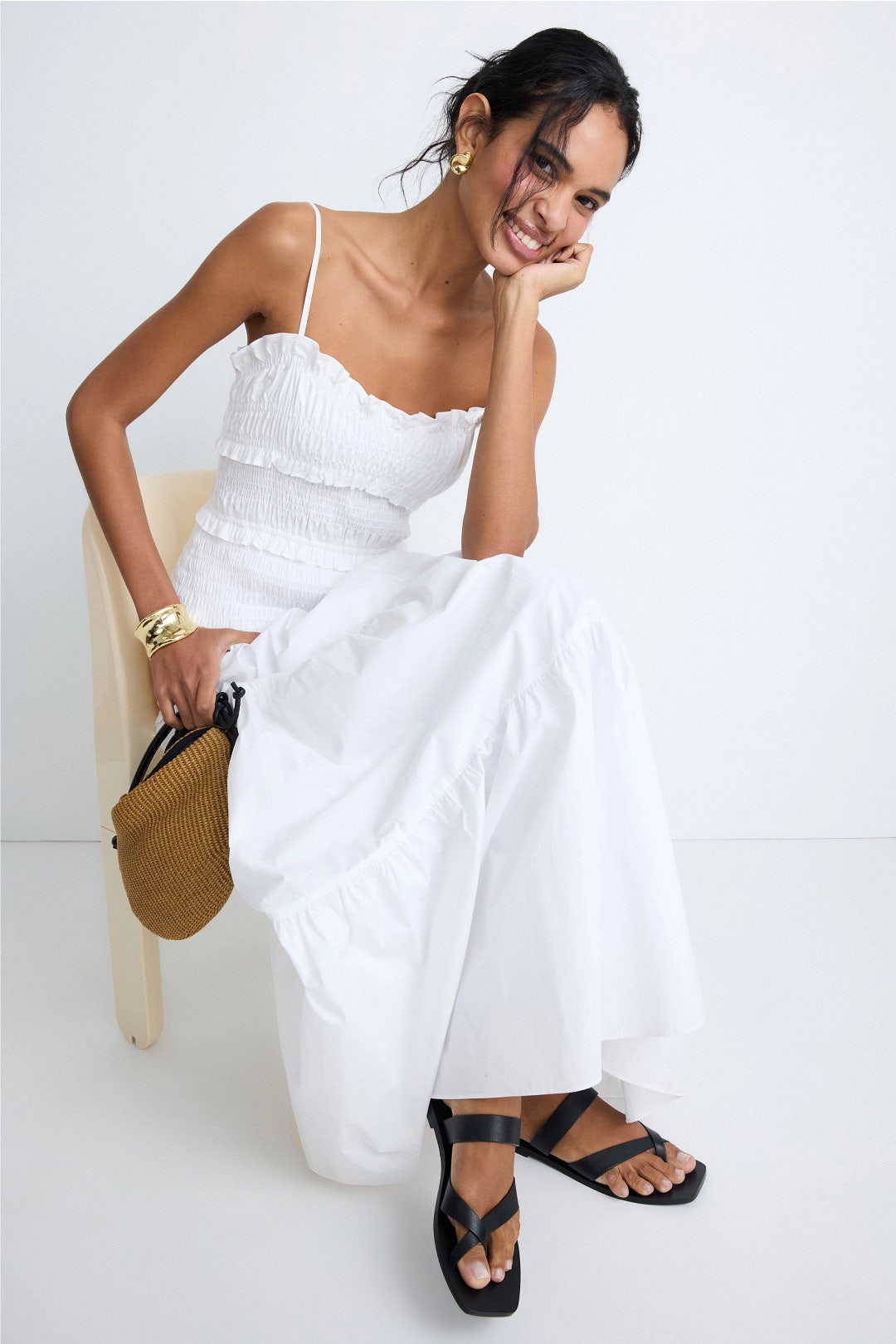 Smocked Maxi Dress by MICHAEL KORS 3