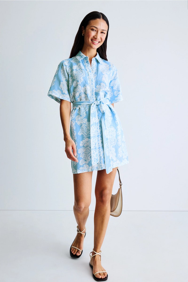 Blue Floral Mini Dress by Derek Lam 10 Crosby x RTR | Rent the Runway
