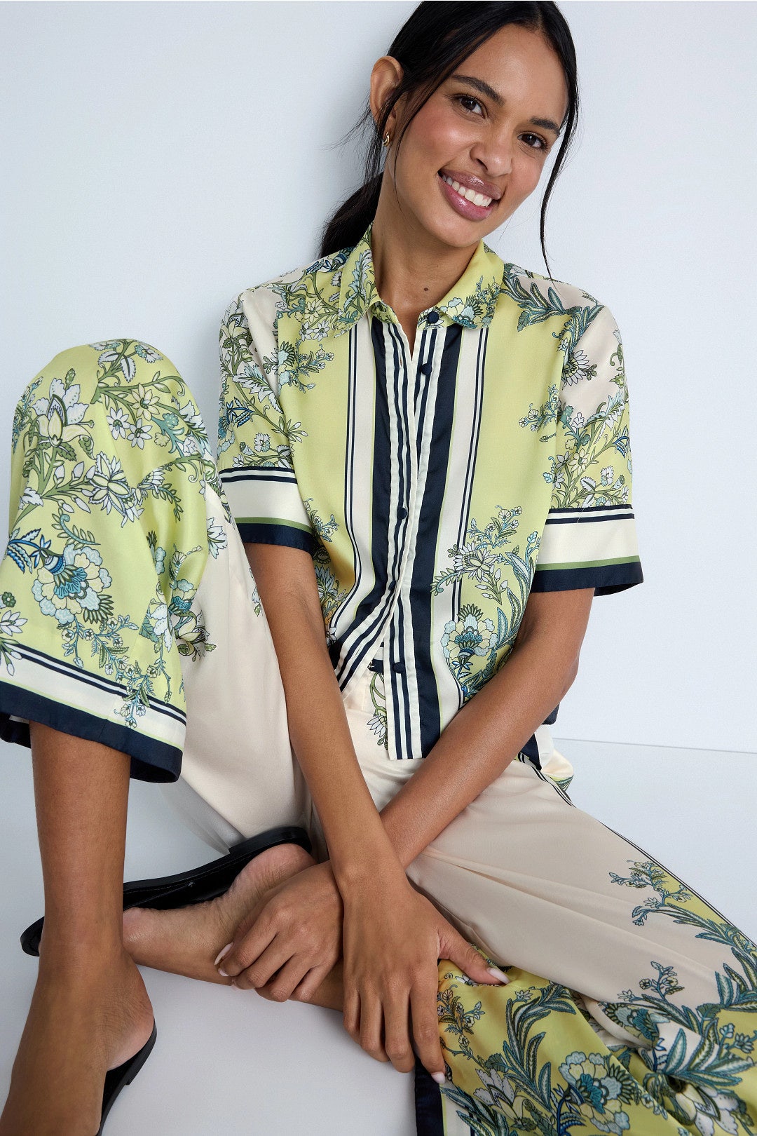 Clean Spruce Button Front Top by Veronica Beard 3