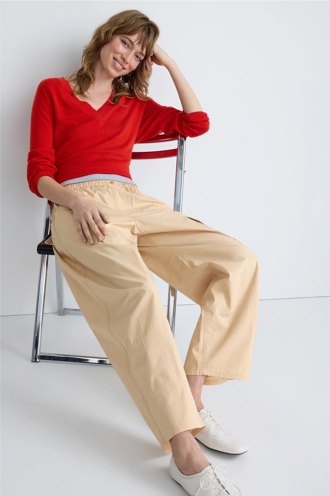 Khaki Barrel Leg Pants by Adam Lippes x RTR 3