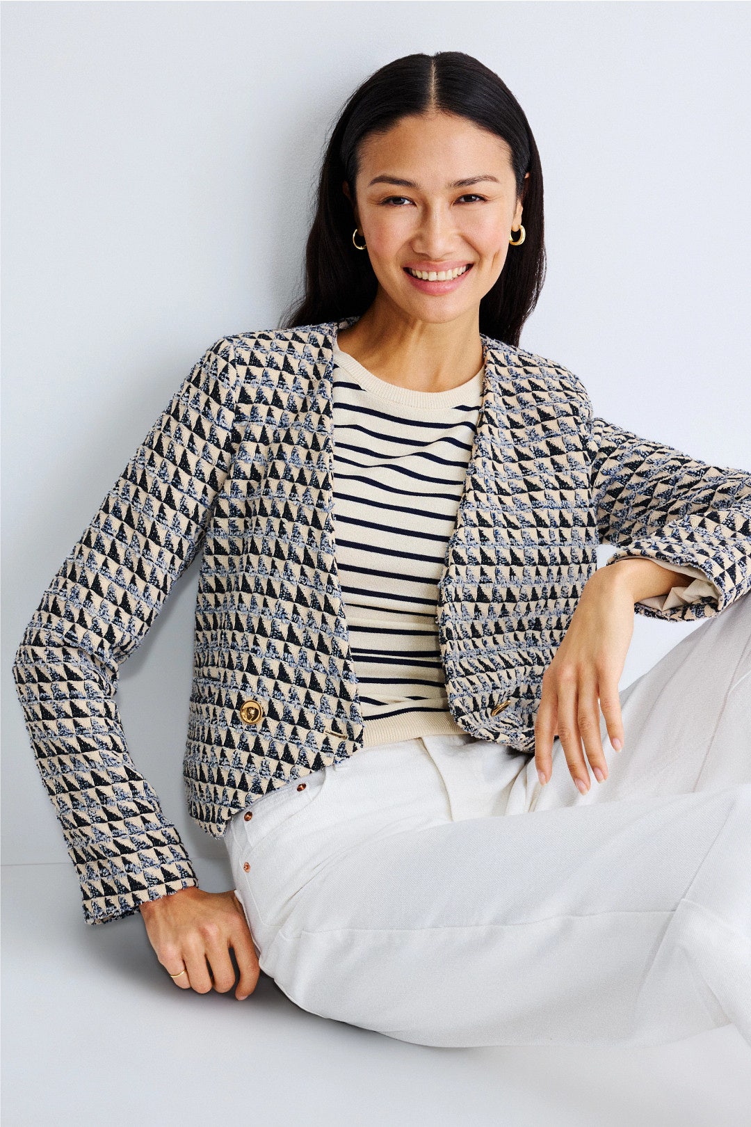 Double Breasted Collarless Jacket by Derek Lam 10 Crosby x RTR 3