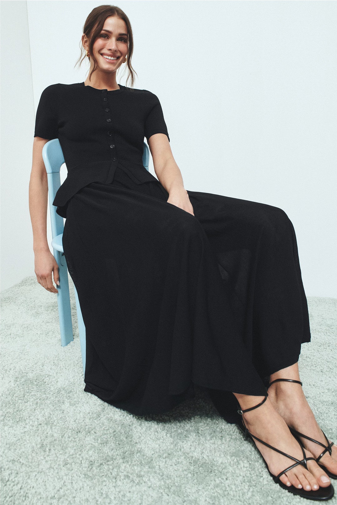 Judith Peplum Maxi Dress by Sandro 3