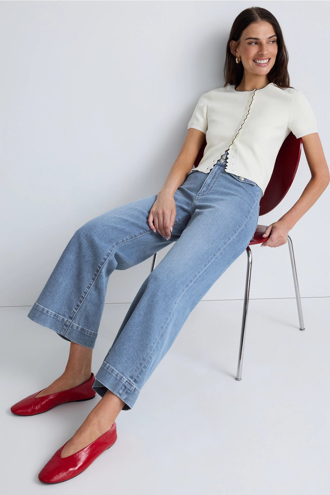 Ellia Wide Leg Ankle Jeans by Joe's Jeans 3