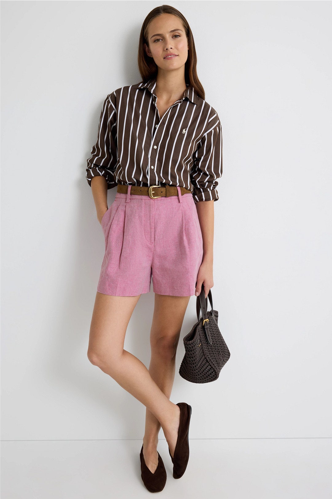 Pleated Linen Shorts by MICHAEL KORS 3