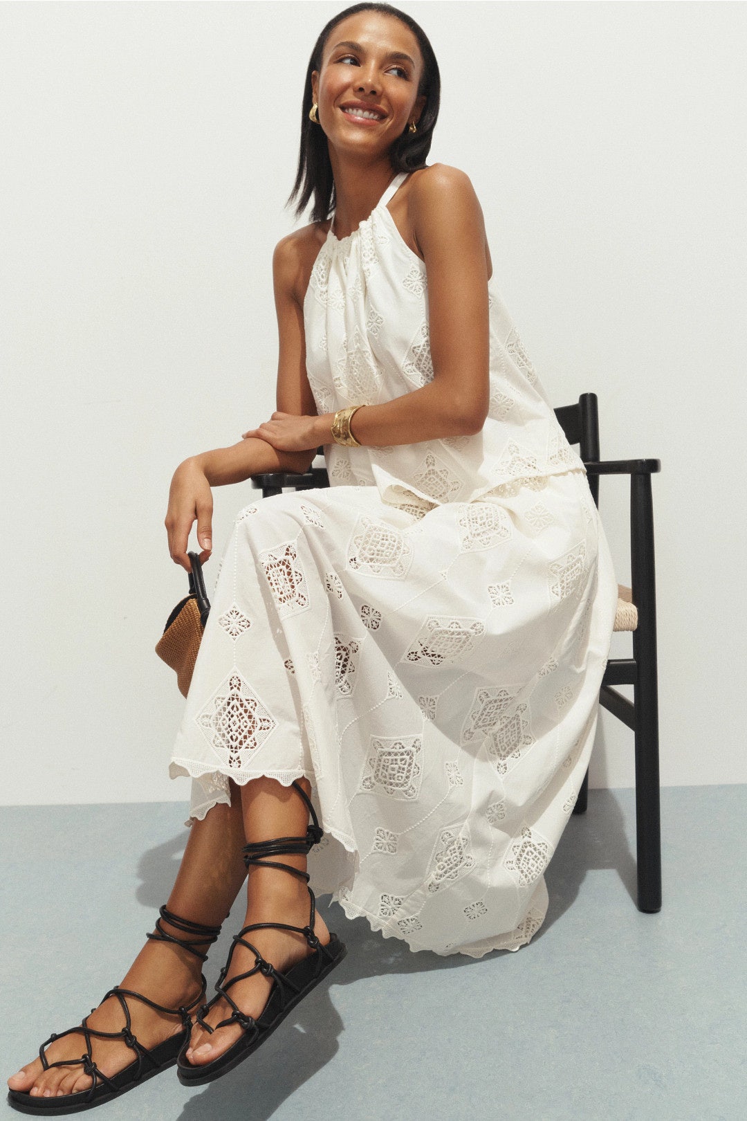 Mona Embroidered Midi Skirt by ba&sh 3