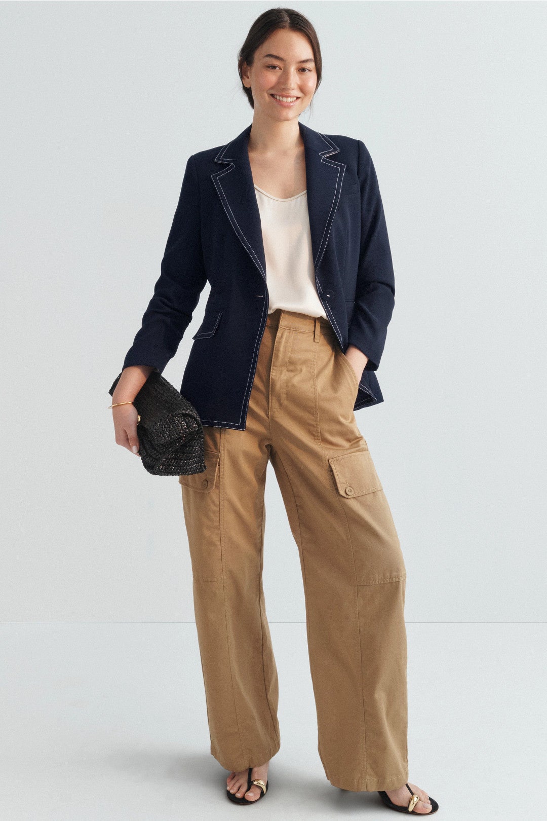 Navy Battista Dickey Jacket by Veronica Beard 3