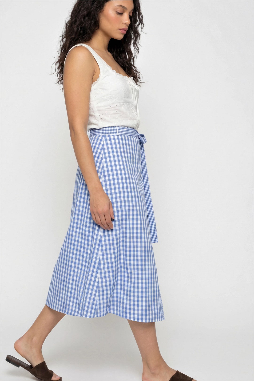 Gingham Wrap Midi Skirt by Thakoon x RTR 3