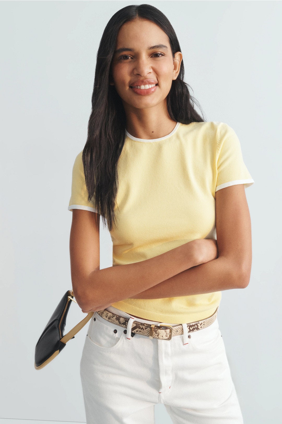 Jaune Pale Keyhole Top by Maje 3