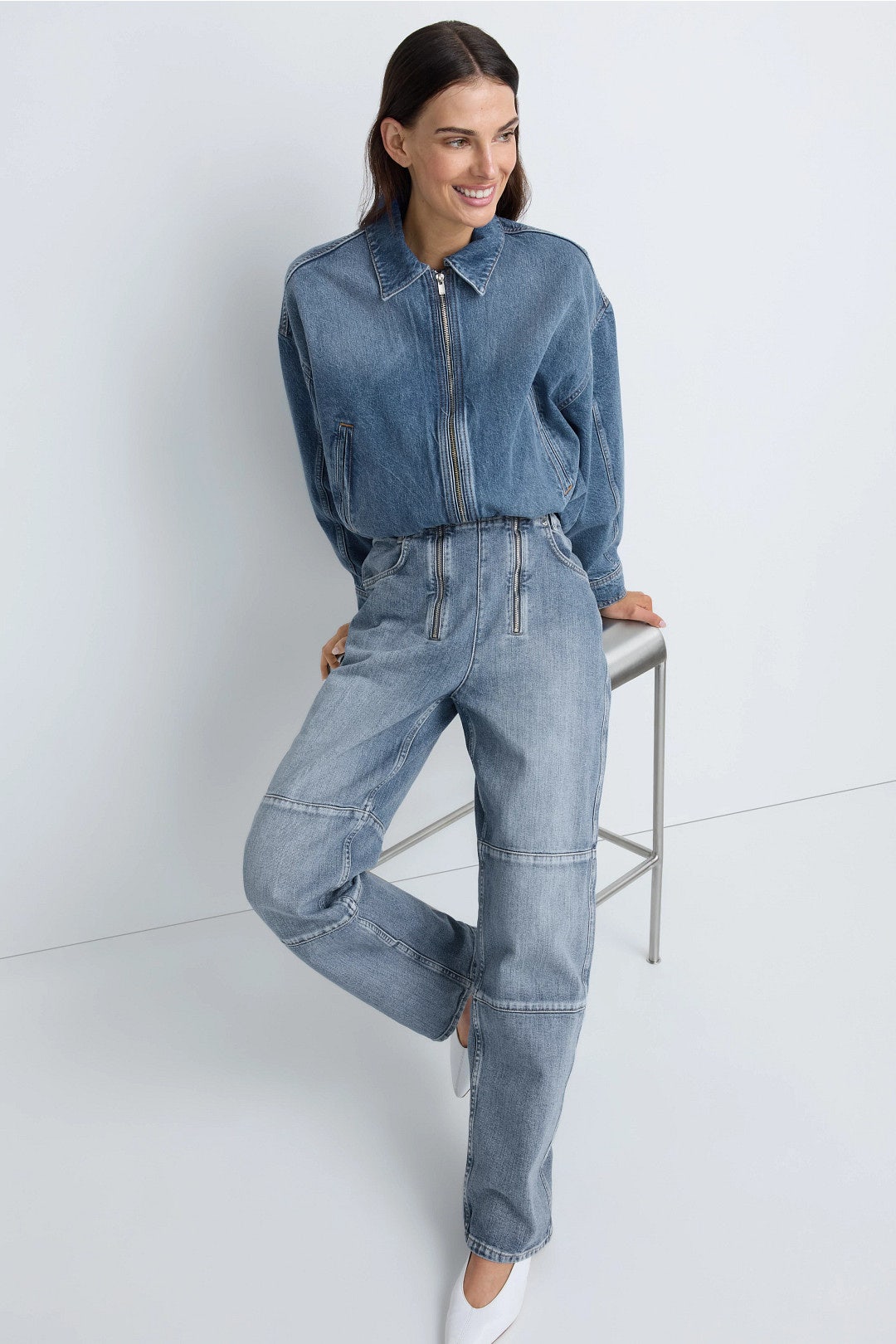 Classic Wash Denim Fischer Jeans by Tibi 3