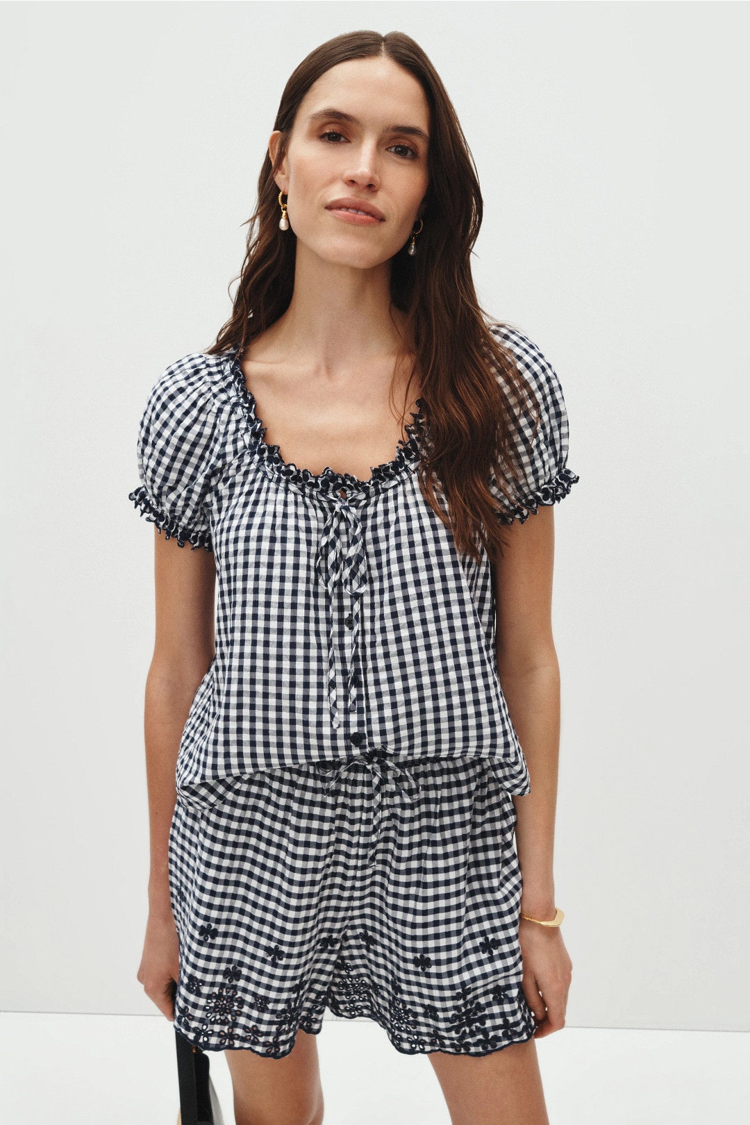 Gigi Gingham Puff Sleeve Top by Splendid 3