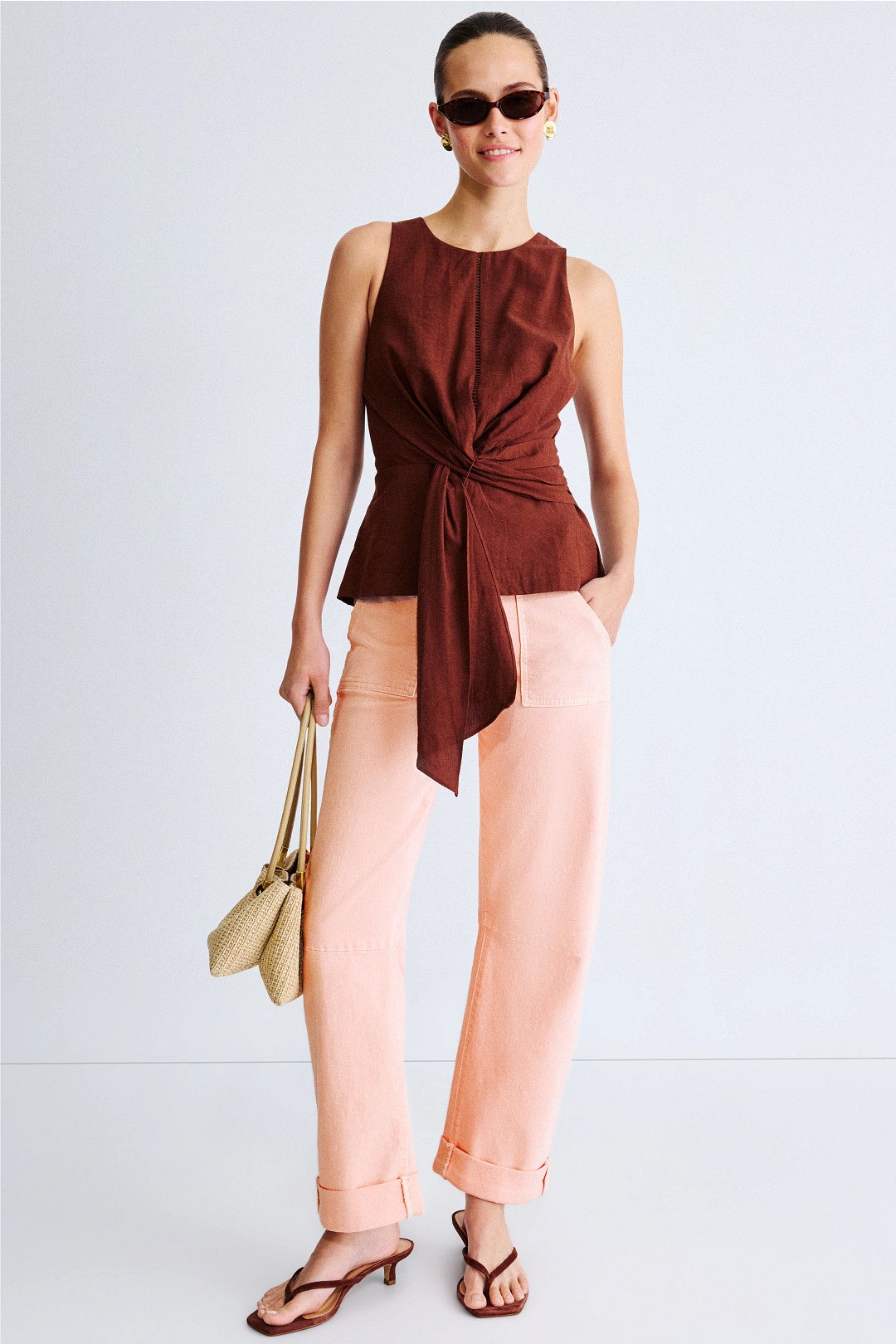 Pink Utility Soft Barrel Jeans by LE JEAN 3