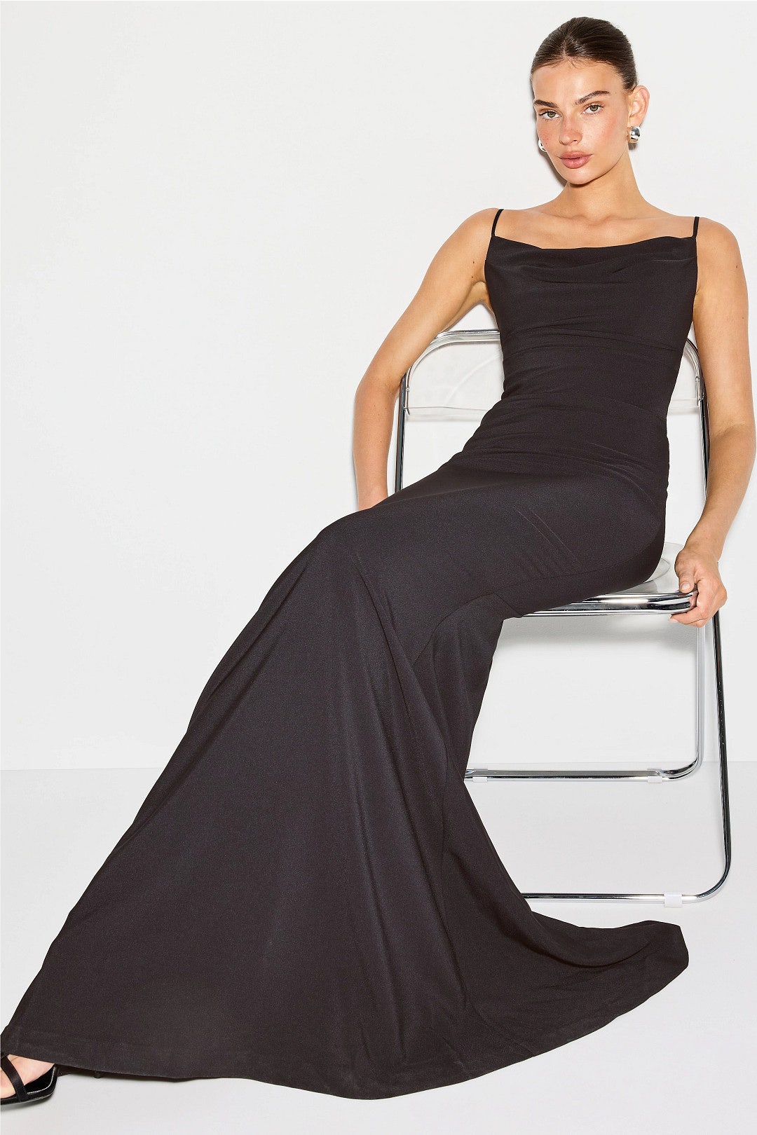 Eliana Cowl Neck Gown by Dress The Population | Rent the Runway