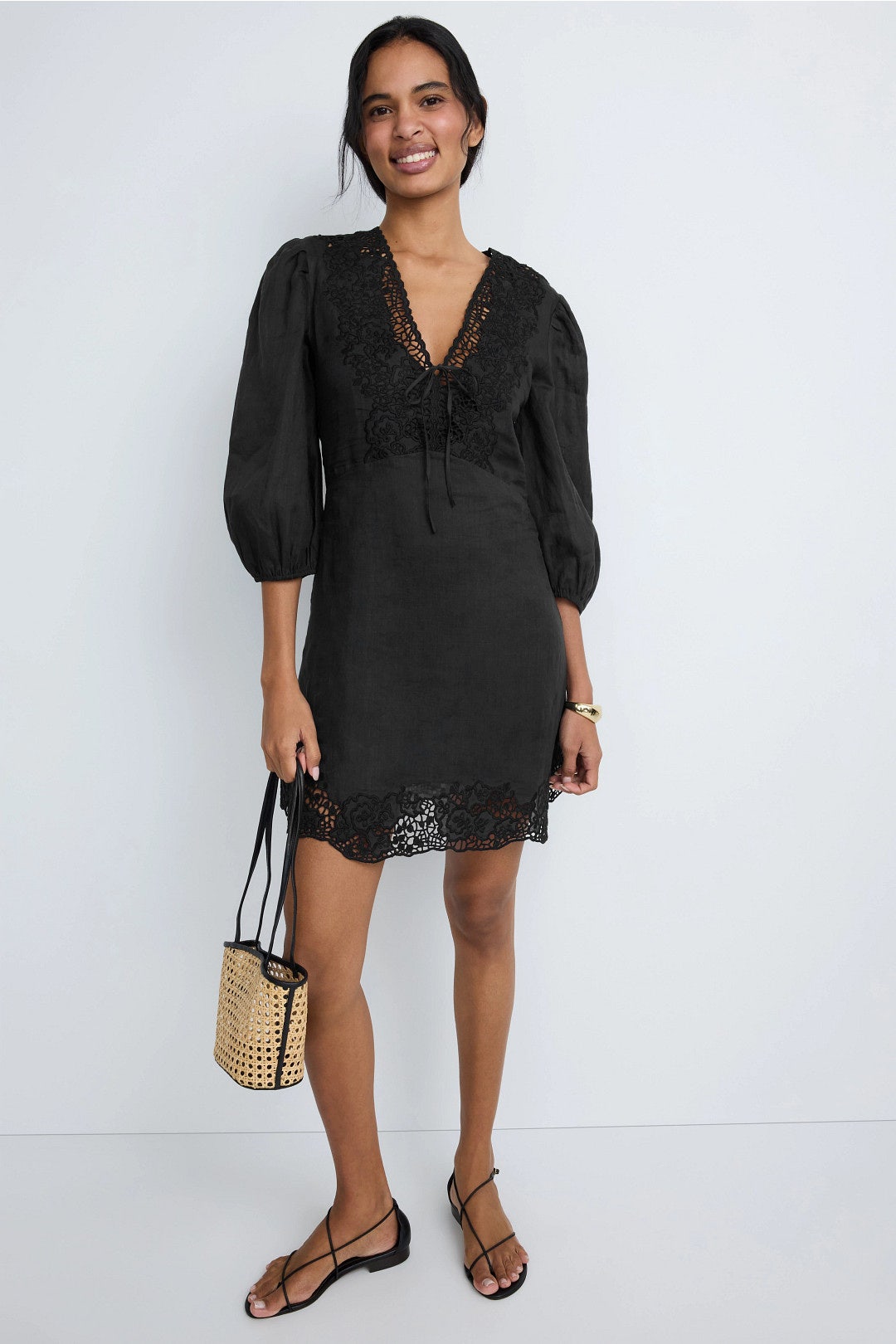Lace Detail Mini Dress by BOSS 3