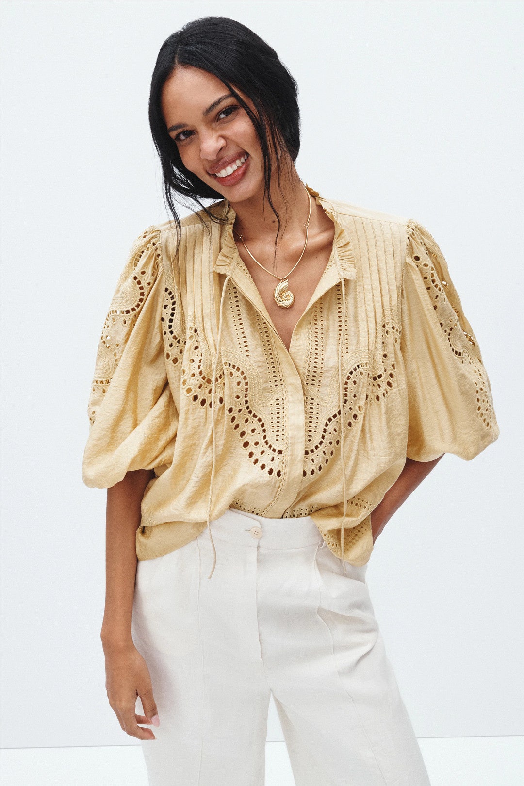 Rhiannon Embroidered Blouse by Reiss 3