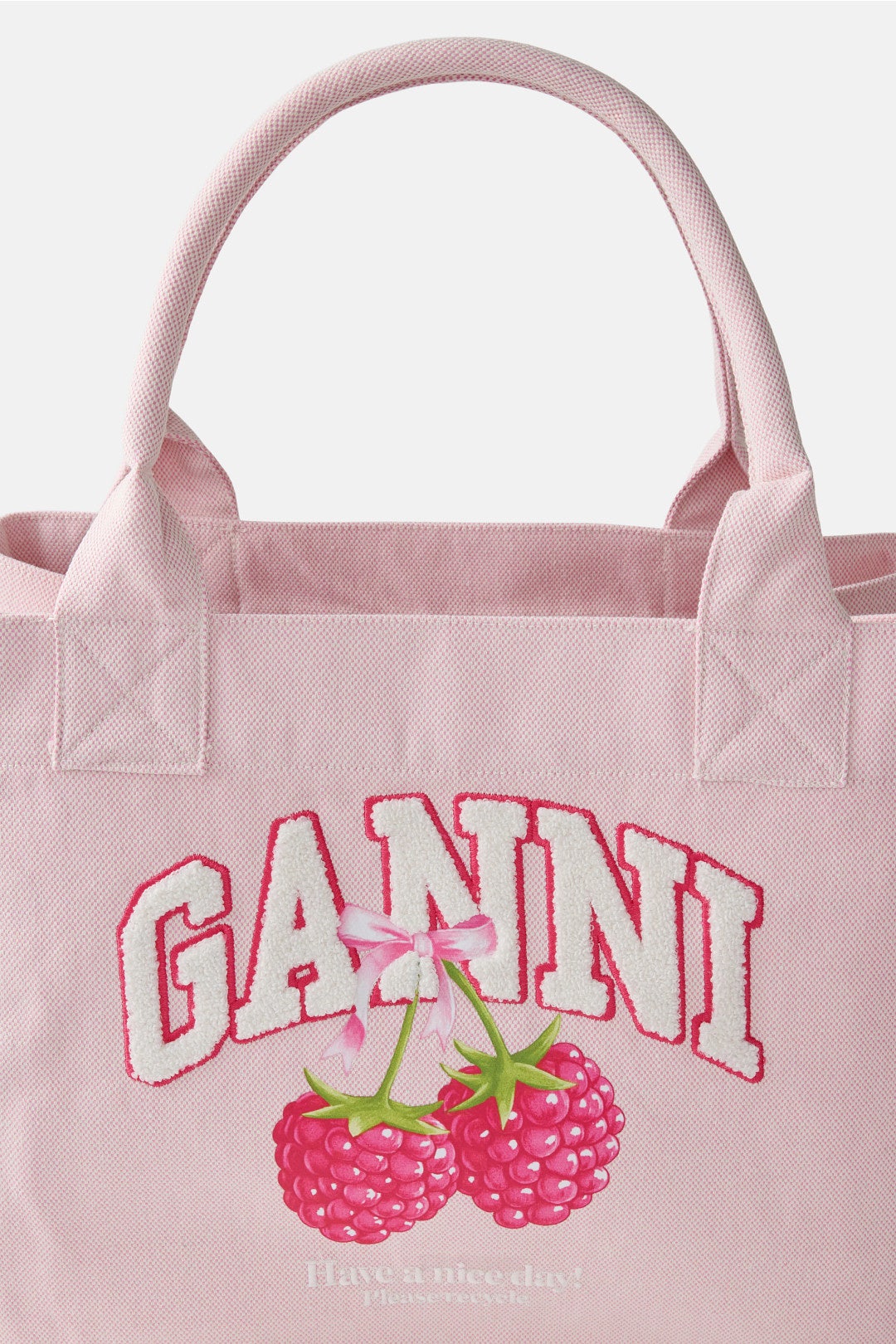 Medium Raspberry Trapeze Shopper by GANNI Accessories 1