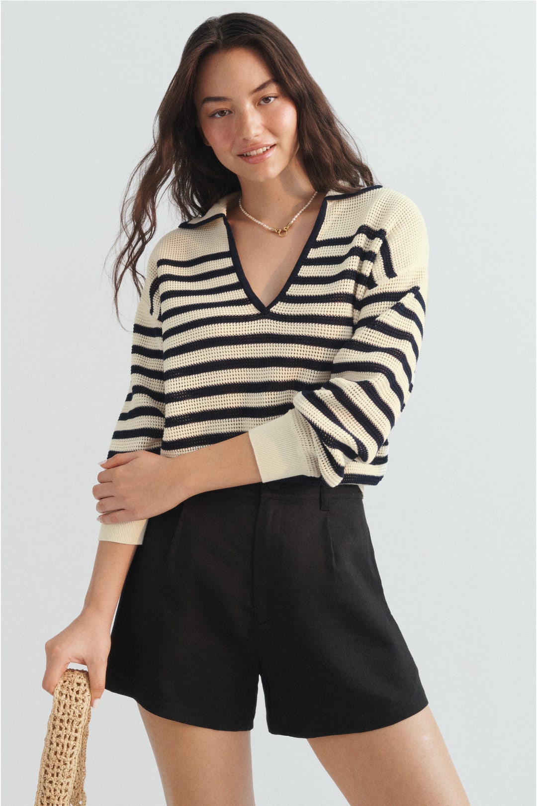 Granville Striped Collared Sweater by Vanessa Bruno 3