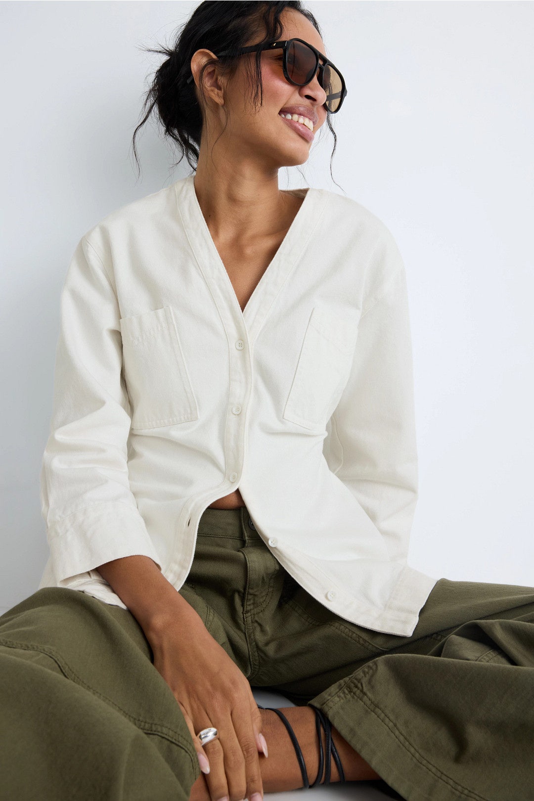 Emmett Structured-Sleeve Denim Jacket by Modern Citizen 3