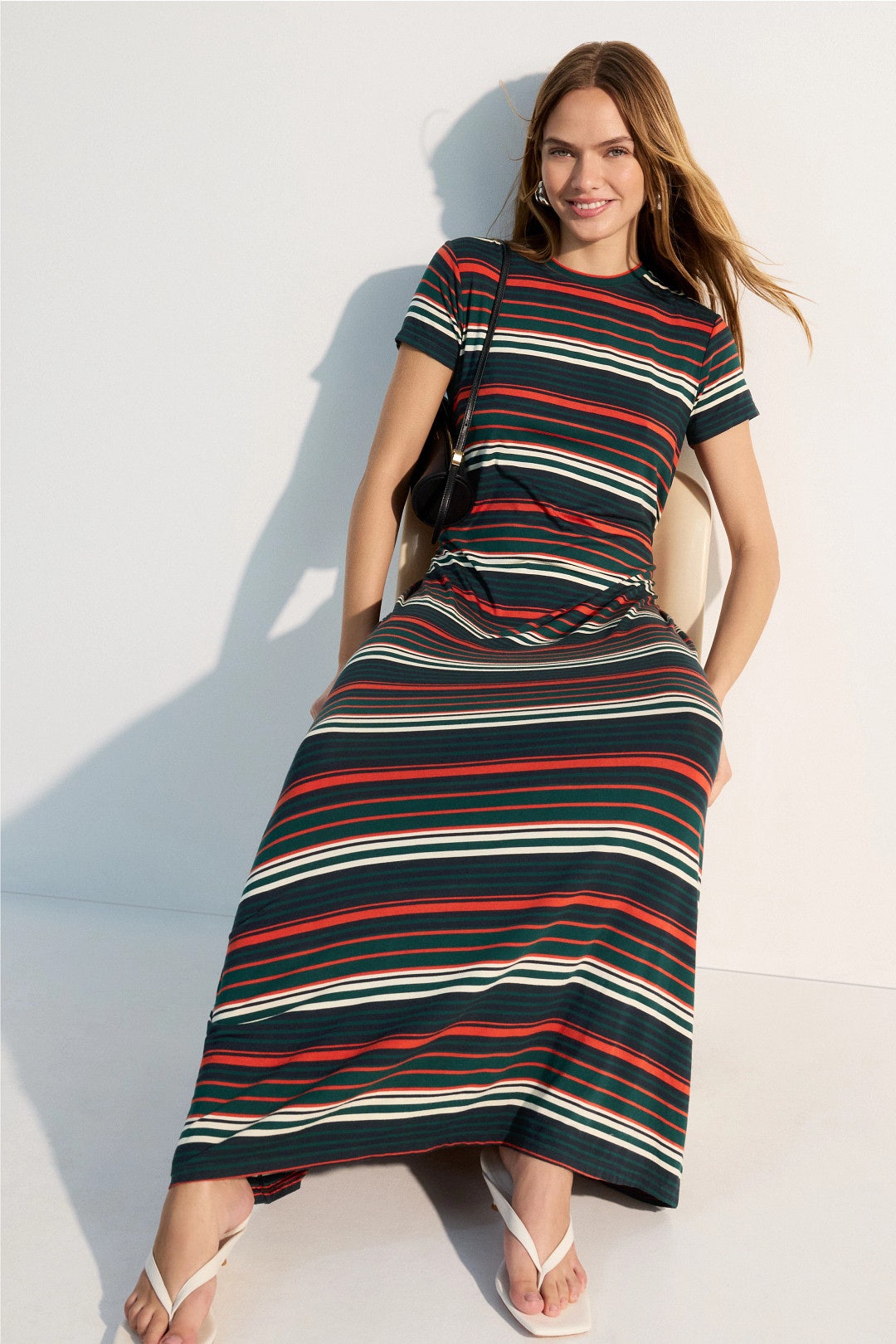 Noelle Dress in Striped Jersey by Proenza Schouler White Label 3