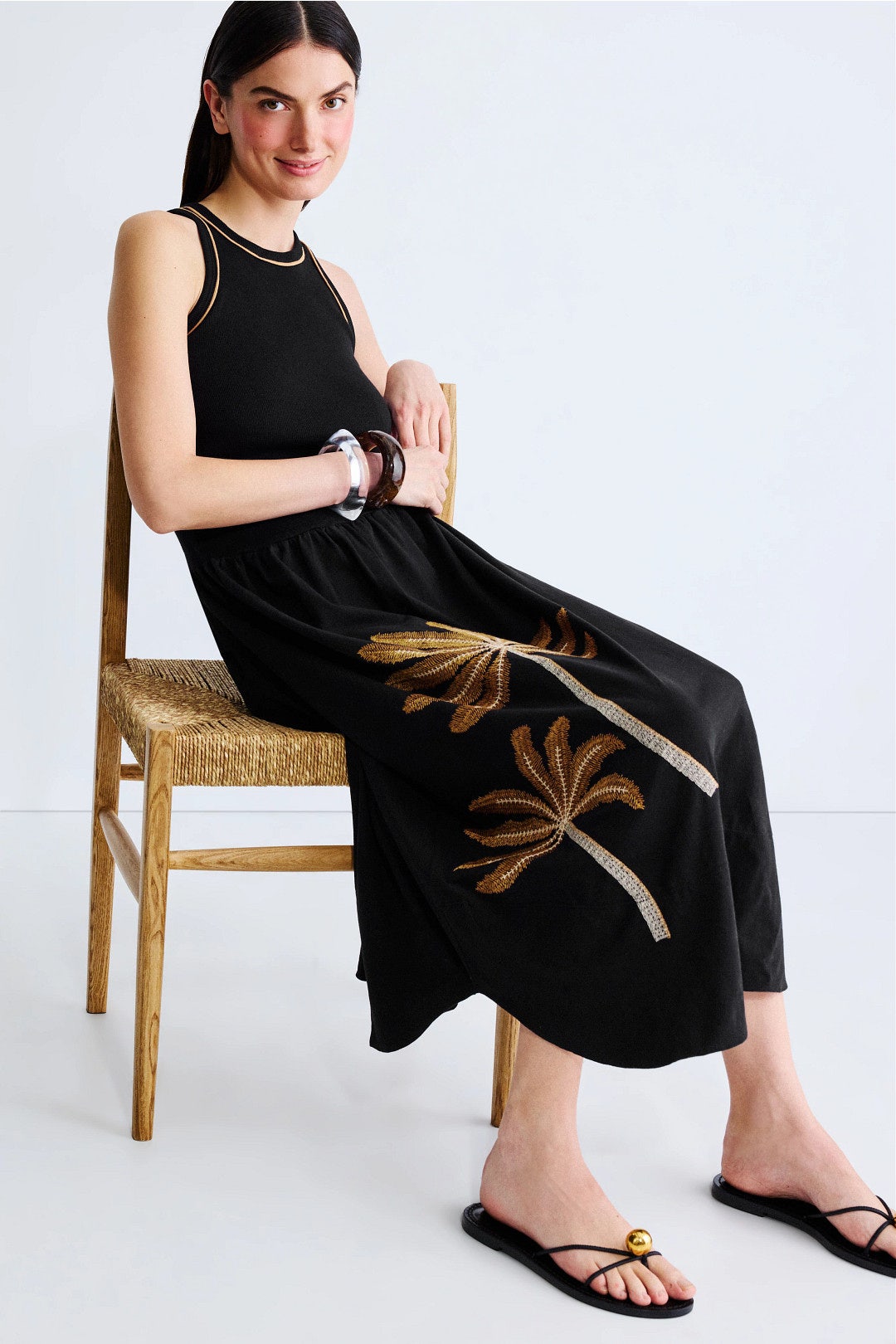 Embroidered Maxi Dress by Dress To 3