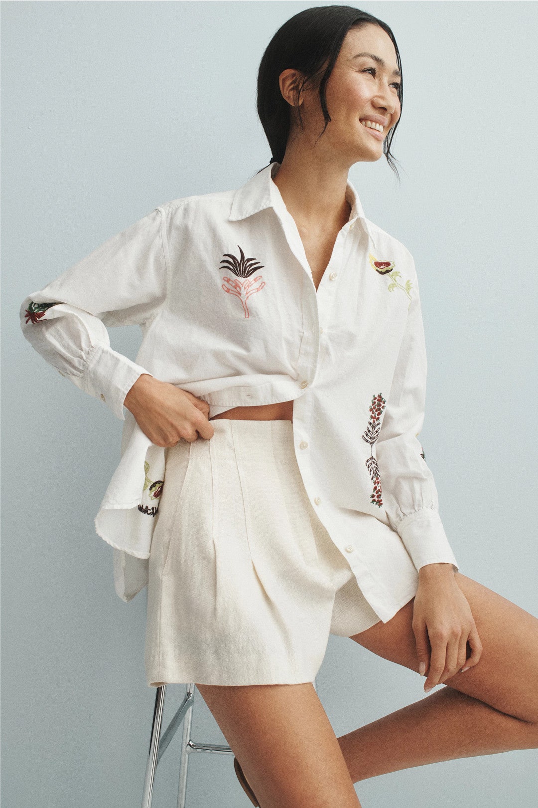 Embroidered Girlfriend Shirt by Scotch & Soda 3