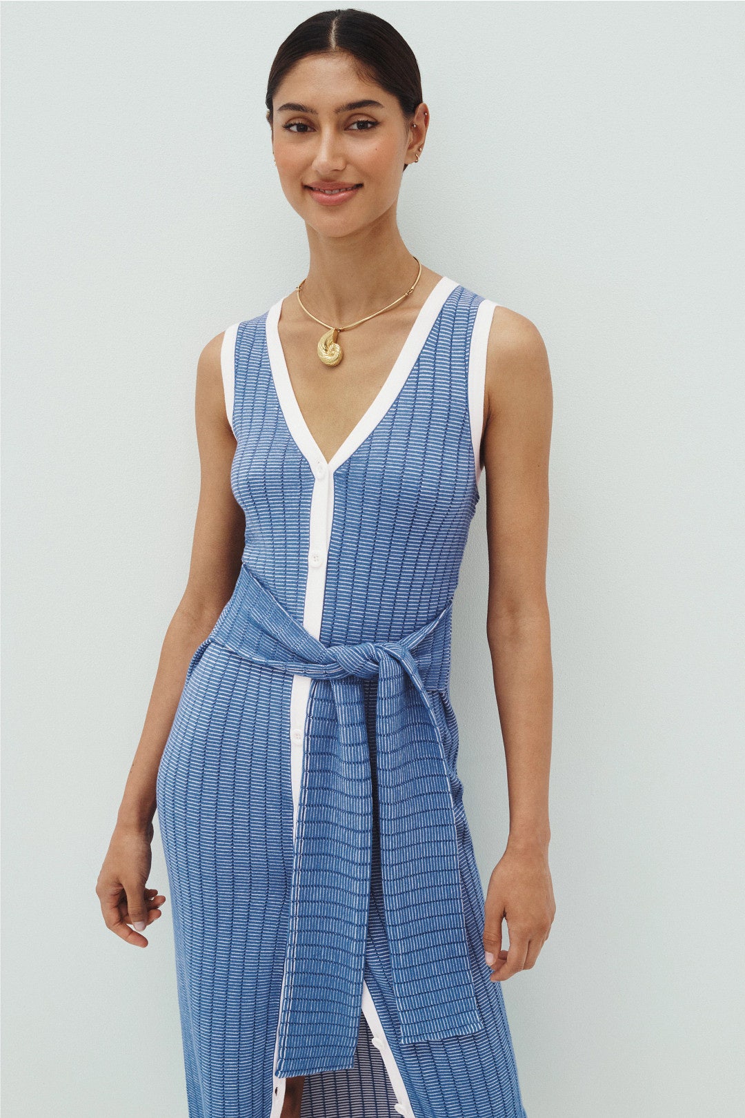 Bex Tie Front Midi Dress by Toccin 3