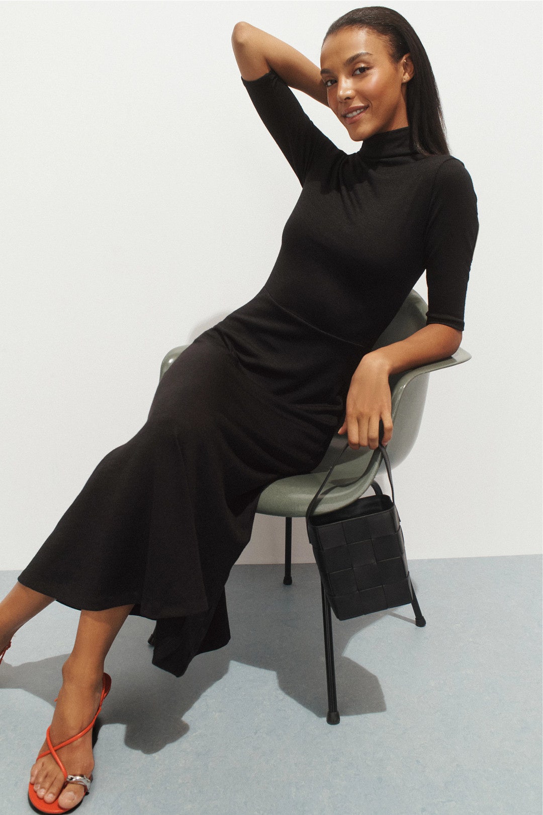 Knit Turtleneck Dress by VINCE. 3