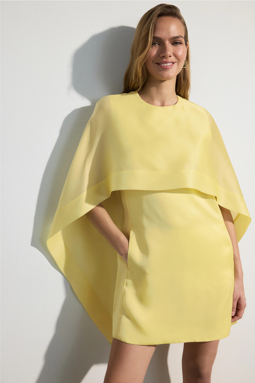 Cape Detail Midi Dress by Alberta Ferretti 3