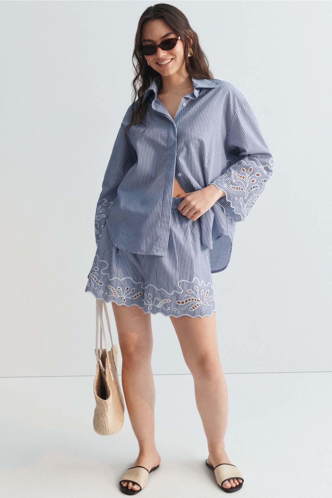 Darcy Embroidered Shorts by Fifteen Twenty 3