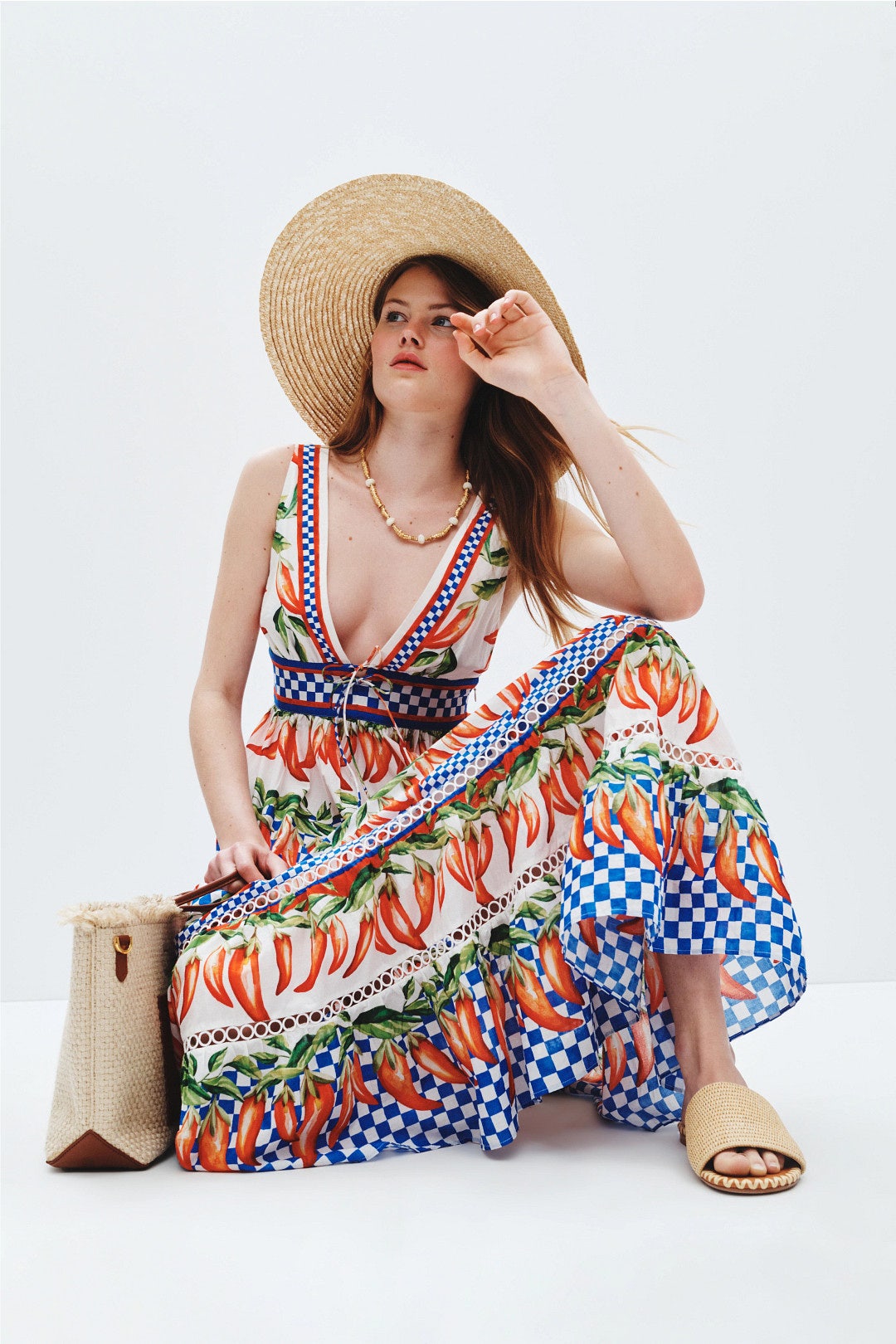Picnic Peppers Ainika Midi Dress by FARM Rio | Rent the Runway Picnic Peppers Ainika Midi Dress by FARM Rio | Rent the Runway