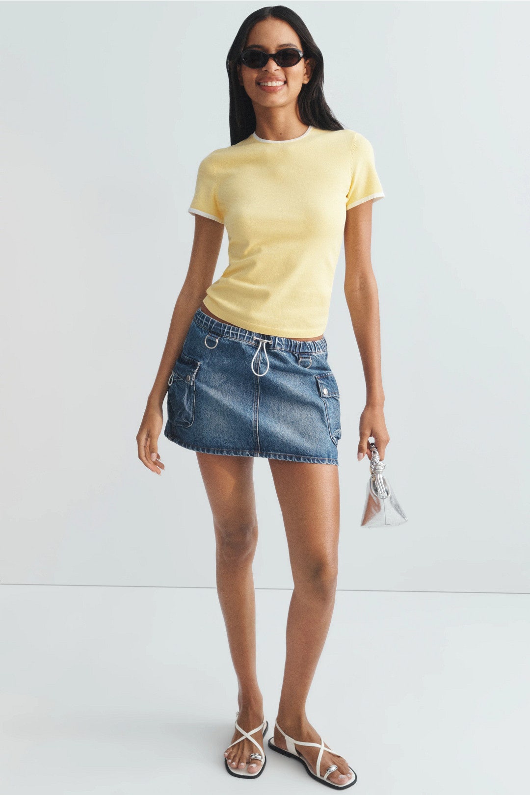 Jaune Pale Keyhole Top by Maje 4