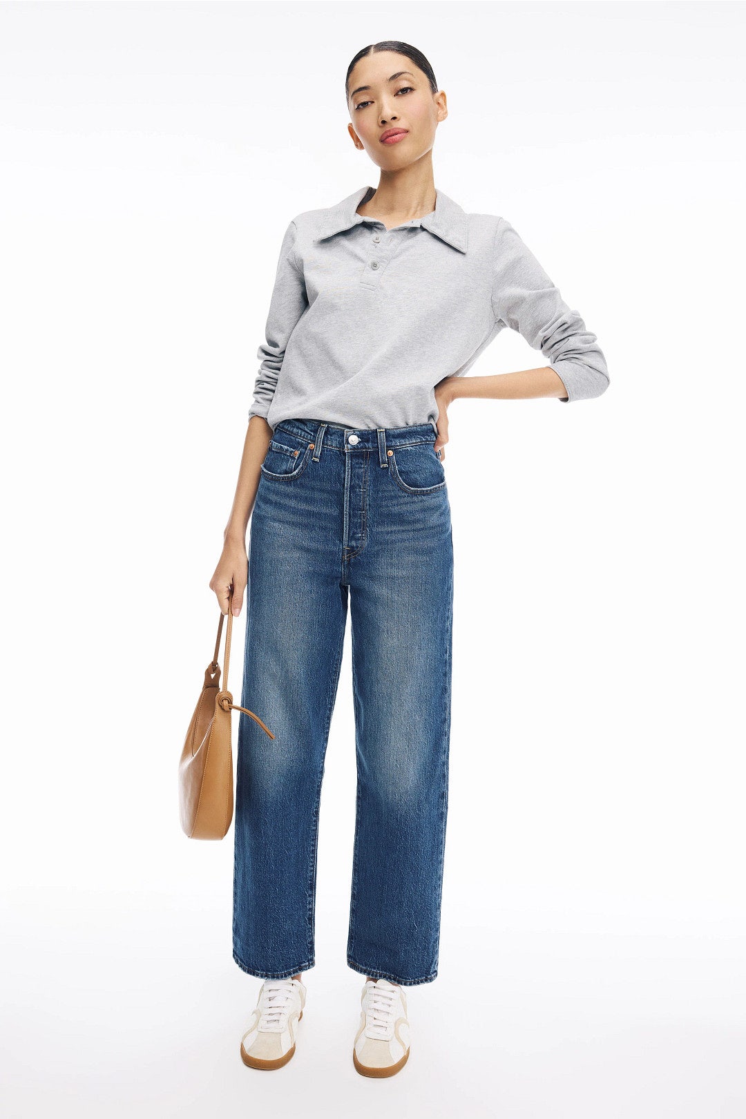 Blue Ribcage Straight Ankle Jeans by Levi's 4