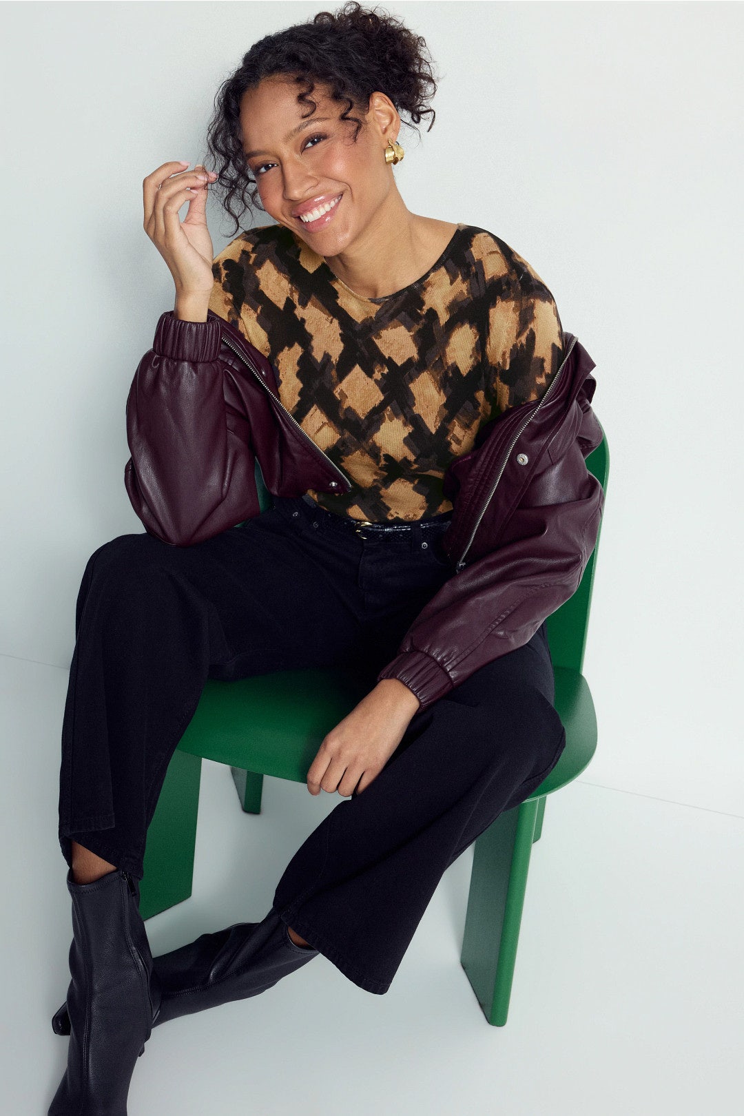 Glowy Check Sweater by NIC + ZOE 4