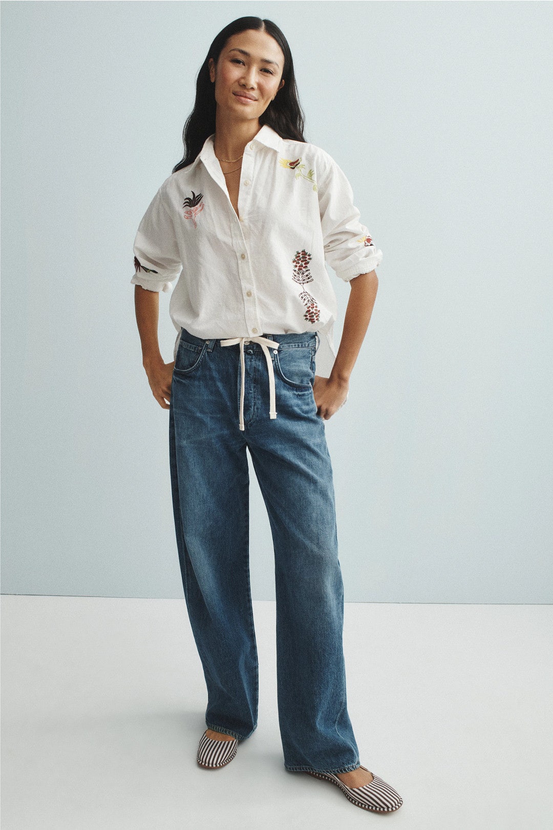 Embroidered Girlfriend Shirt by Scotch & Soda 4