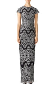 Metallic Godiva Gown by CATHERINE DEANE