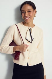 Woven Tie Scarf Cardigan by CeCe