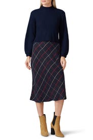 Plaid Bias Skirt by Club Monaco