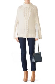 Cable Sweater Cape by Draper James