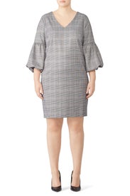 Balloon Sleeve Plaid Dress by ELOQUII