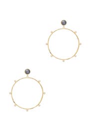 Eloise Gem Drop Hoops by Gorjana Accessories