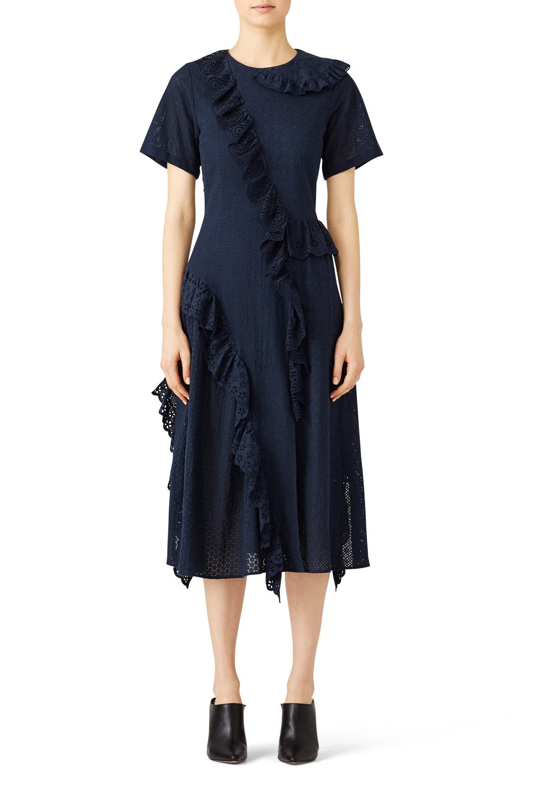 Navy Disconnect Dress by Goen. J 0