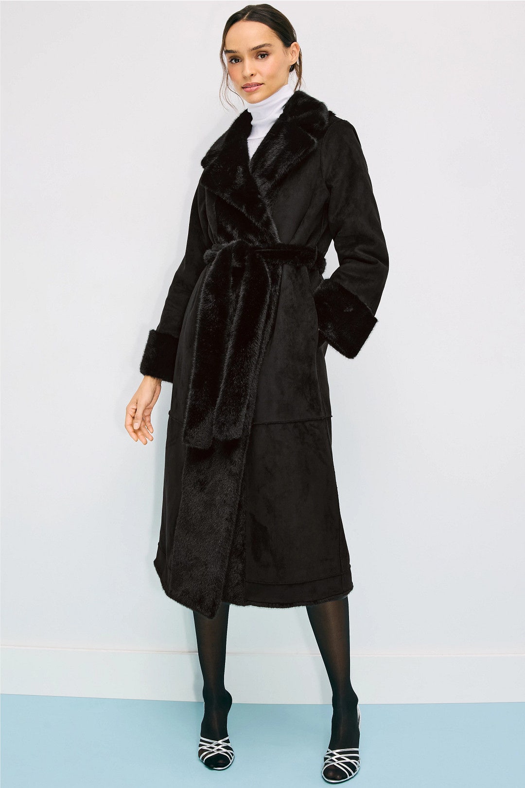 Faux Suede And Fur Coat by Rosetta Getty x RTR 0