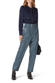 Paneled Satin Blouse by Rebecca Taylor NYC