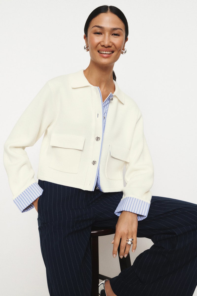 Knit Shirt Jacket by Sandro - Photo 0