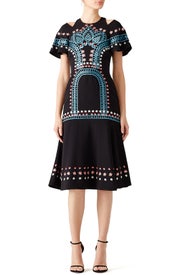 Embroidered Daisy Midi Dress by Temperley London