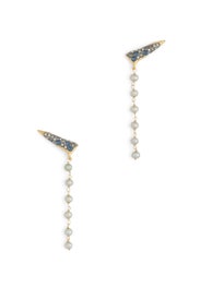 Solanales Crystal Spear Pearl Earrings by Alexis Bittar