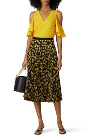 Yellow Cold Shoulder Blouse by Derek Lam 10 Crosby x RTR