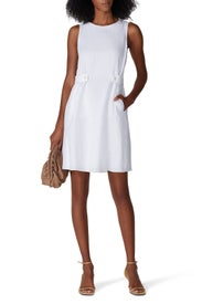 White Side Button Dress by Emporio Armani
